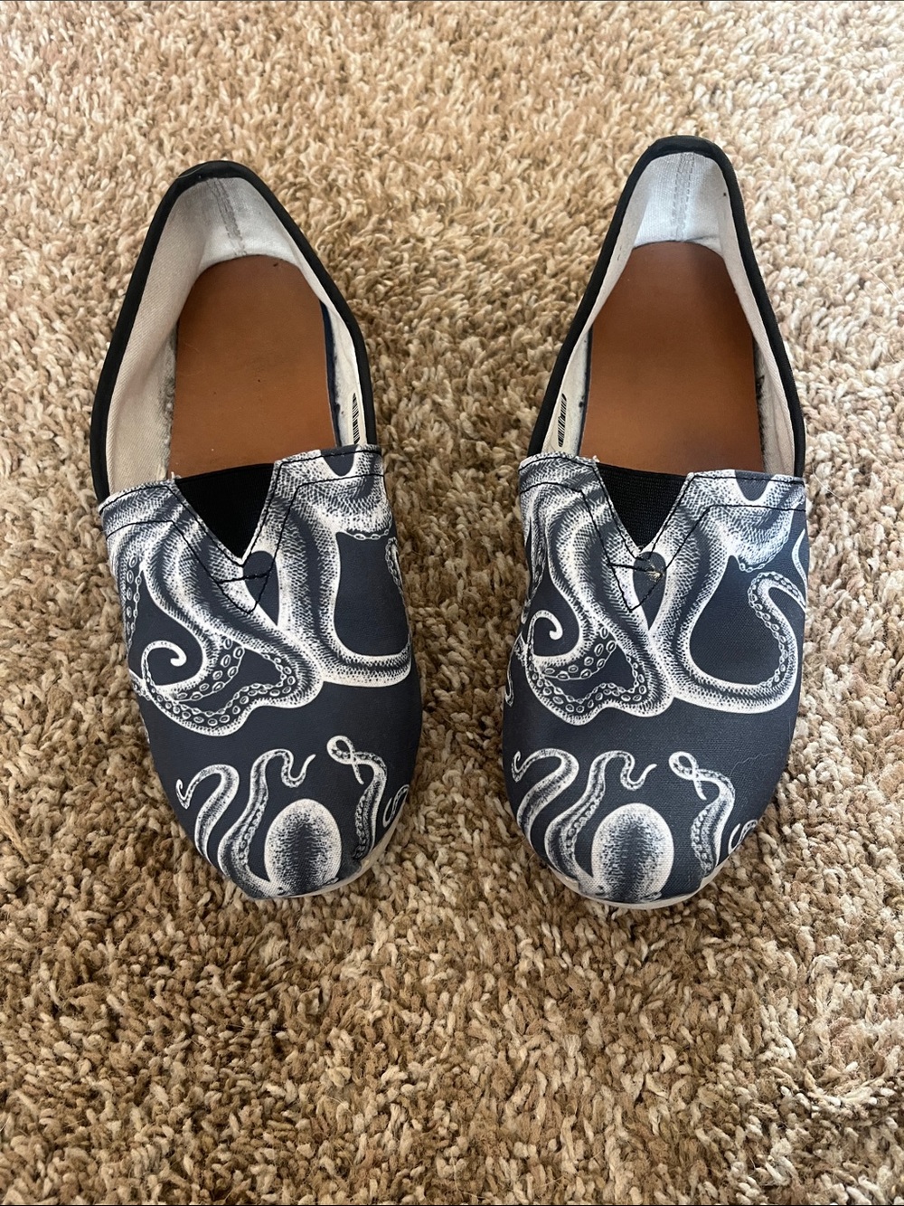 Octopus Tentacle Cloth Espadrille Slip-Ons Size 9